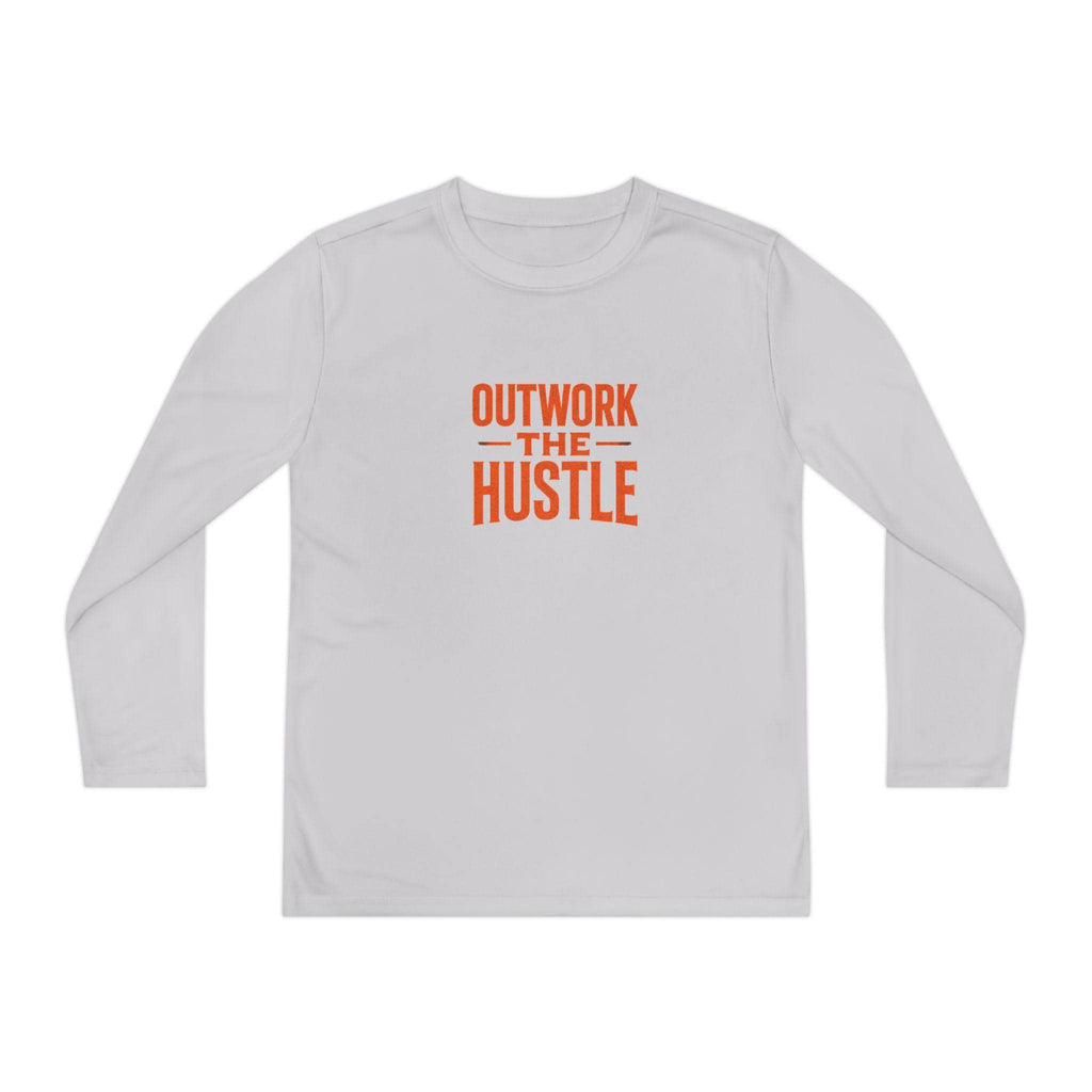Outwork the Hustle Youth Long Sleeve Tee: Moisture-Wicking Activewear