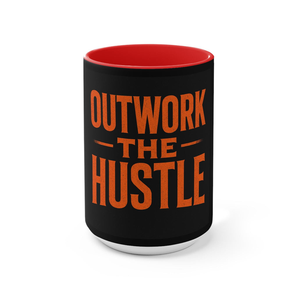 Outwork the Hustle Accent Mug – Inspirational Coffee Cup, Gift for Entrepreneurs
