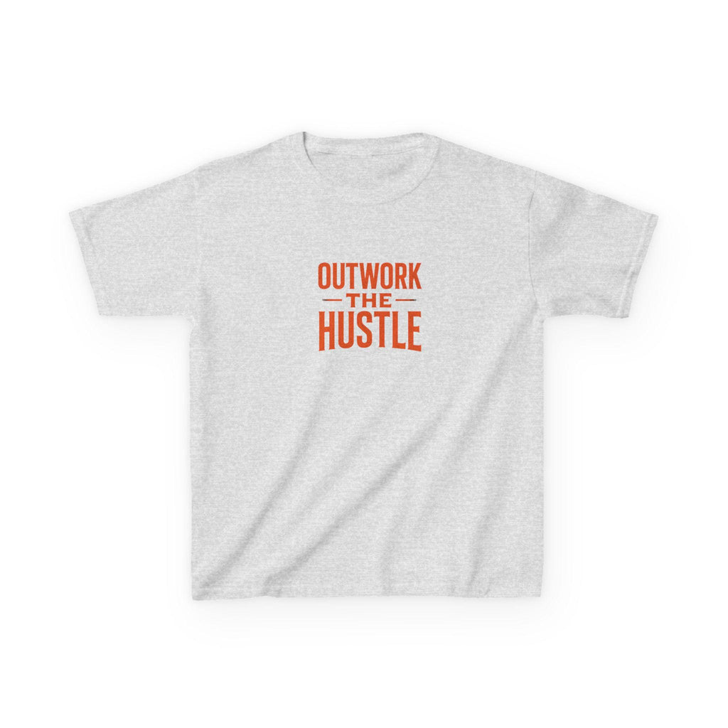 Kids Tee: "Outwork the Hustle" Motivational Youth Shirt