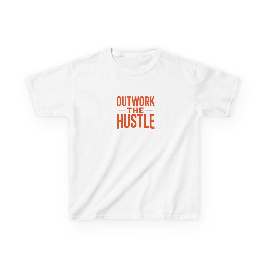 Kids Tee: "Outwork the Hustle" Motivational Youth Shirt