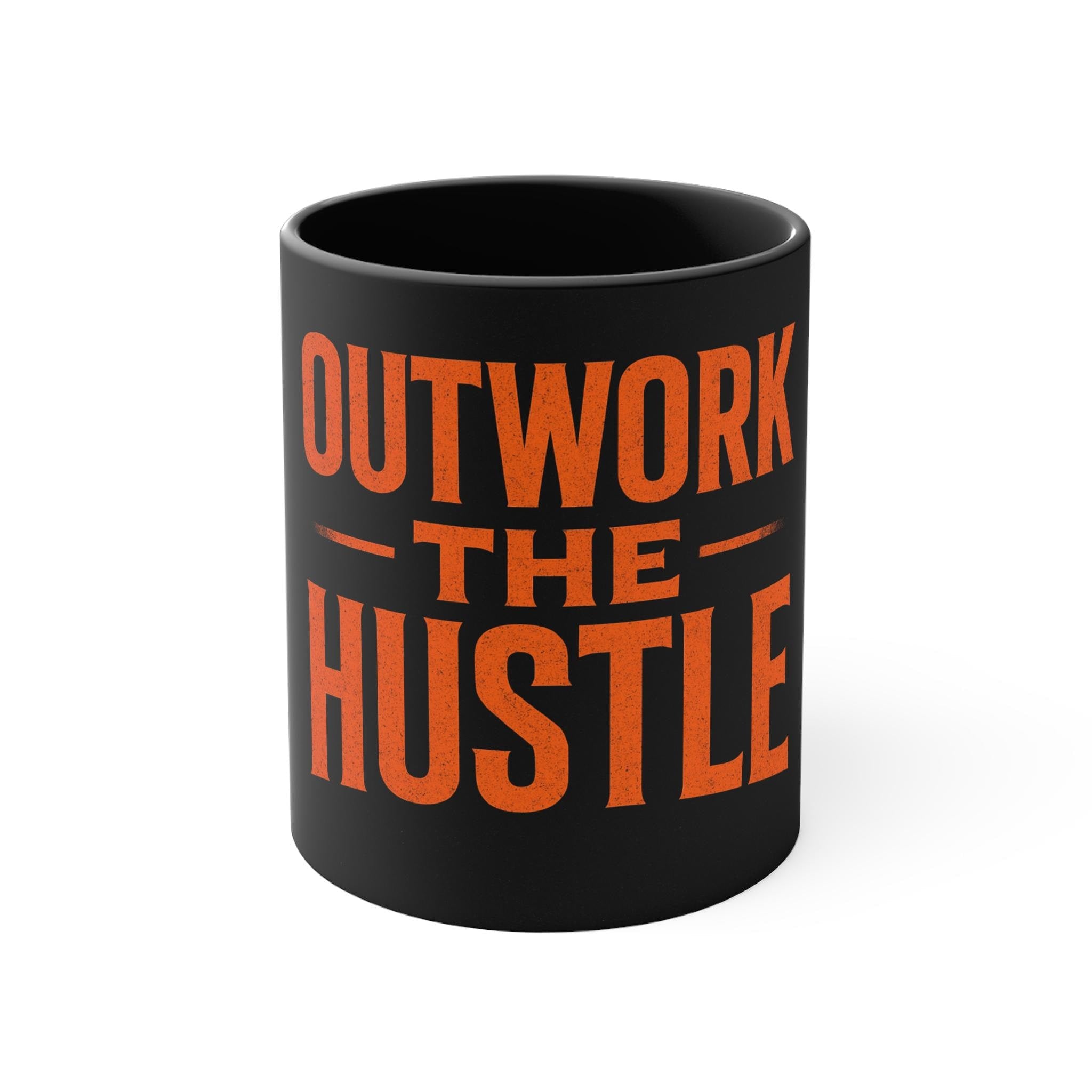 Outwork the Hustle Accent Mug – Inspirational Coffee Cup, Gift for Entrepreneurs