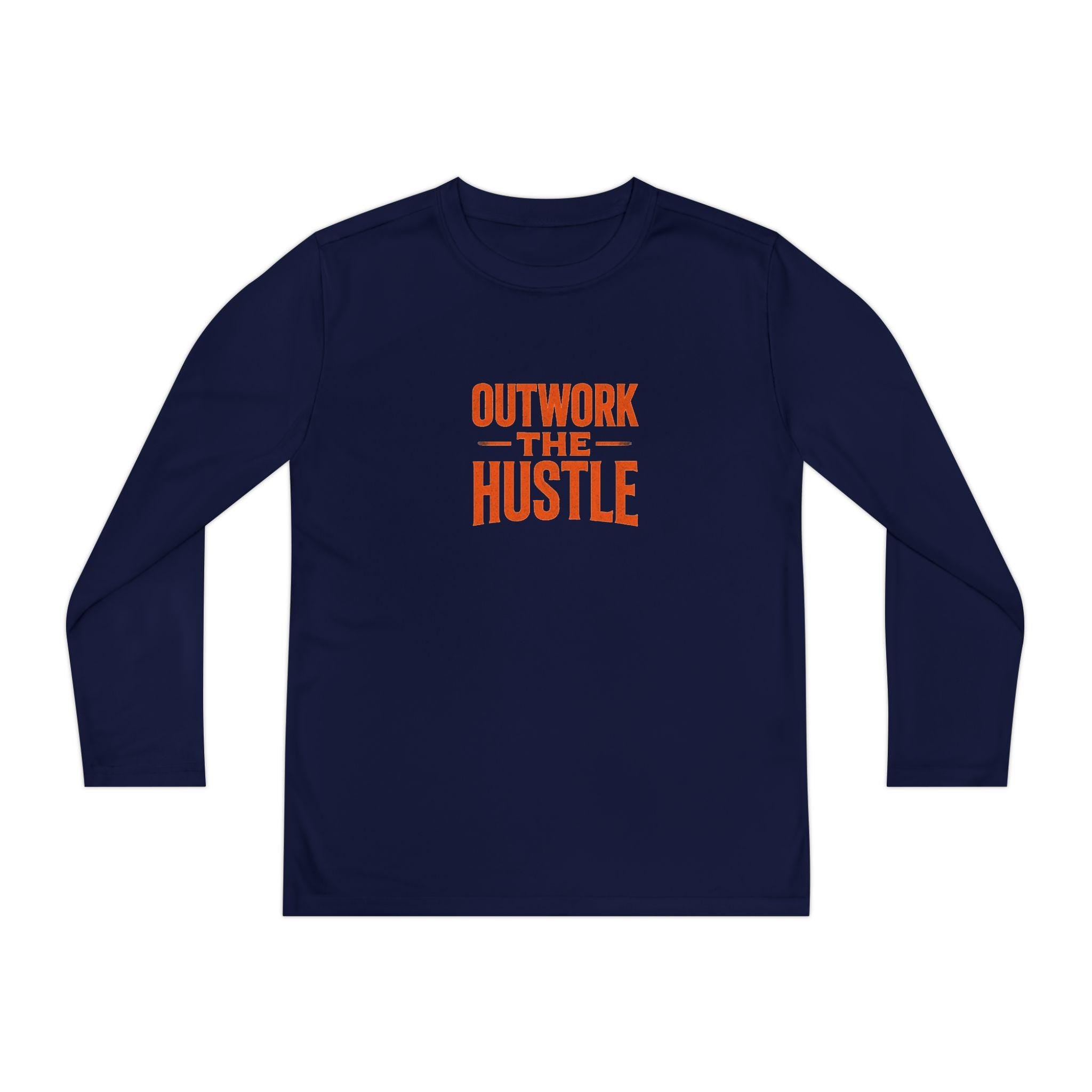 Outwork the Hustle Youth Long Sleeve Tee: Moisture-Wicking Activewear