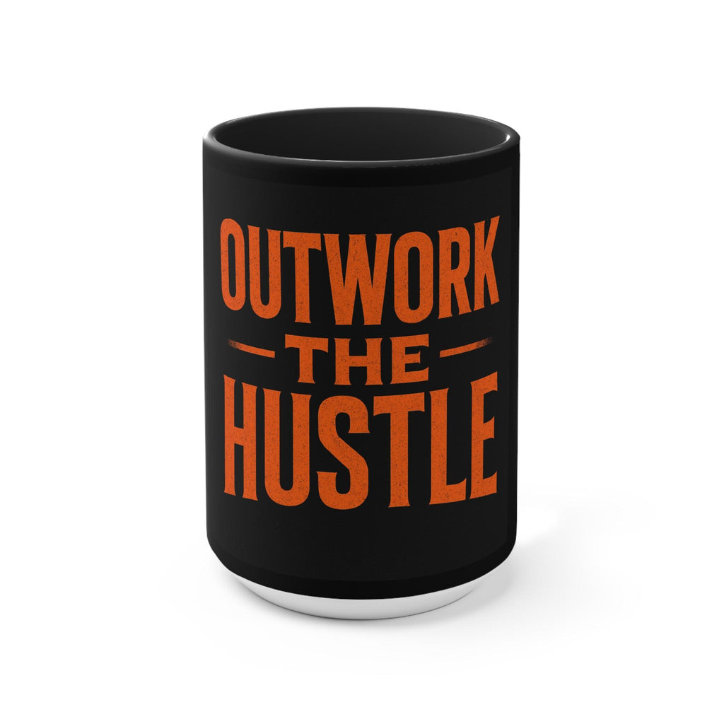 Outwork the Hustle Accent Mug – Inspirational Coffee Cup, Gift for Entrepreneurs
