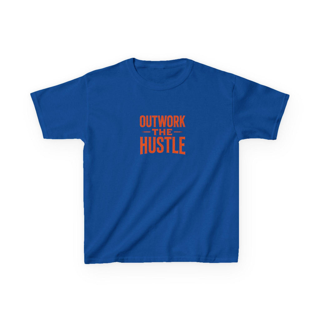 Kids Tee: "Outwork the Hustle" Motivational Youth Shirt
