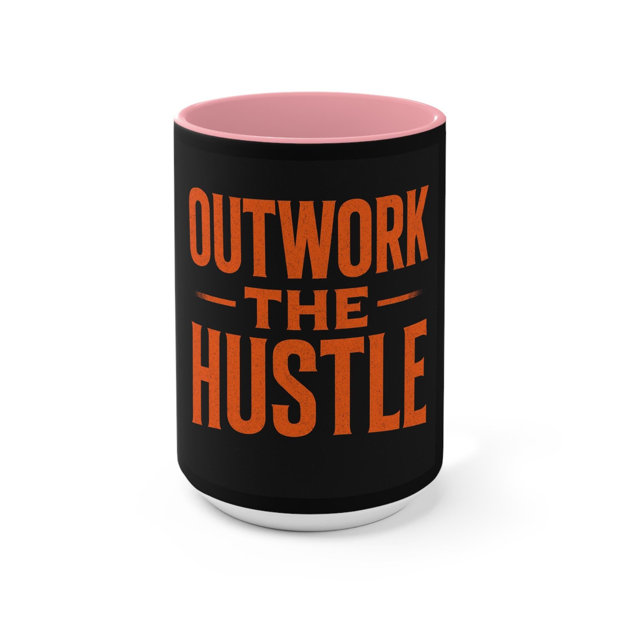 Outwork the Hustle Accent Mug – Inspirational Coffee Cup, Gift for Entrepreneurs