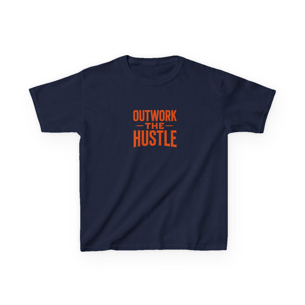Kids Tee: "Outwork the Hustle" Motivational Youth Shirt